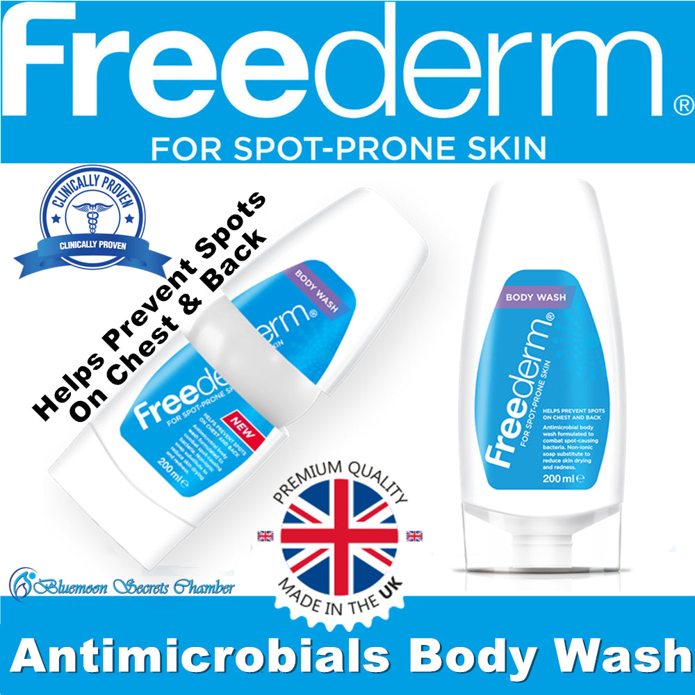 Freederm Antimicrobials Body Wash 200ml freeshipping - Bluemoon Secrets Chamber