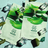 Holika Holika Aloe 99% Soothing Gel Jelly Mask Sheet⭐惑丽客 99%天然芦荟舒缓啫喱面膜 aloe vera, Face Mask, skincare, beauty care, moisturizer Bluemoon Secrets Chamber