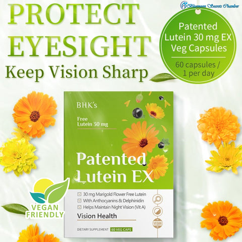 BHK's Patented Eyebright Lutein EX Veg Capsules【Vision Health】⭐专利晶澈叶黄素 素食胶囊【双眼明亮】