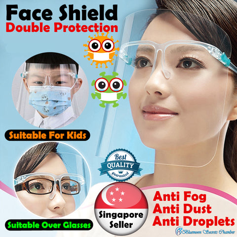 ⭐High Quality⭐ADULTS KIDS FACE SHIELD⭐Double Protection | Anti-Fog | Clear Detachable Visor⭐医疗防护防雾面罩