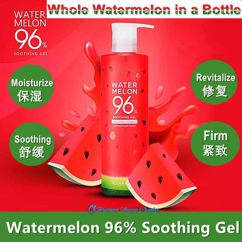 Holika Holika Watermelon 96% Soothing Gel 390 ML - Face And Body Gel ⭐韓國惑丽客96%天然西瓜舒缓凝胶