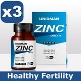 UNIQMAN Chelated Zinc Tablets 【Energy Metabolism】 ⭐ 螯合锌 素食胶囊【提升精質】